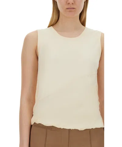 Helmut Lang Jersey Tank Top In Neutral