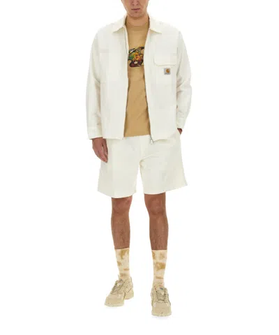 Carhartt Bermuda Shorts In Cotton In White