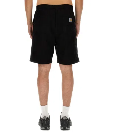 Carhartt Flint Shorts With Back And Side Pockets In Black