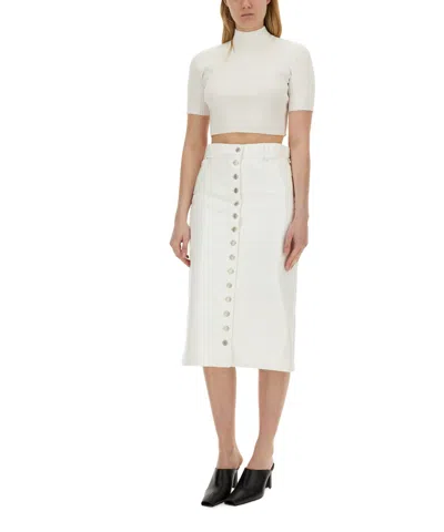 Courrèges Courregès Crop Top In White