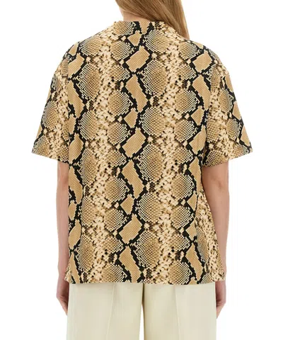 Jil Sander Relaxed Fit T-shirt With Snake Skin Motif