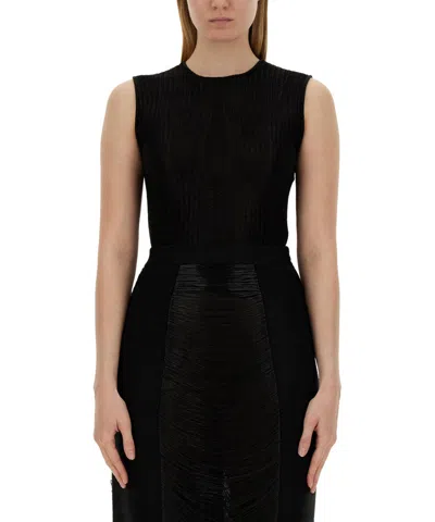 Alexander Mcqueen Women's Top Armor Stick Top In Black