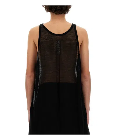 Rick Owens Men Knitted Tank Top In Black