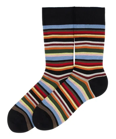 Paul Smith Men Sock Twxture Stripe In Black