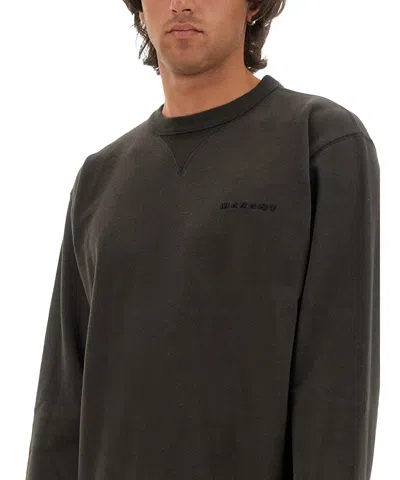 Isabel Marant Marant Relaxed-fit Black Sweatshirt With Subtle Logo In Gray