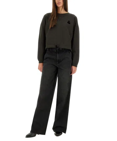 Isabel Marant Étoile Isabel Marant Etoile Margo Cropped Hoodie In Green