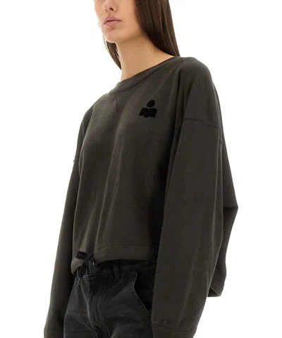 Isabel Marant Étoile Isabel Marant Etoile Margo Cropped Hoodie In Green