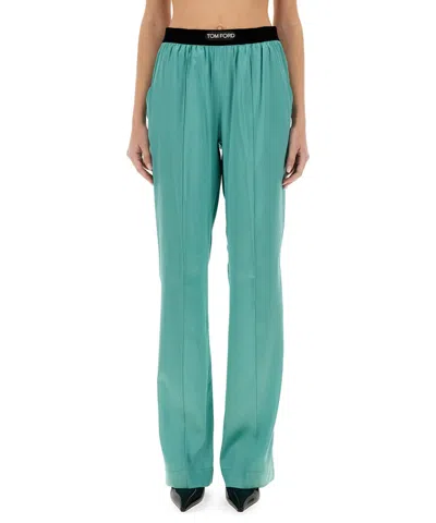 Tom Ford Elastic Waist Pleated Trousers Pockets
