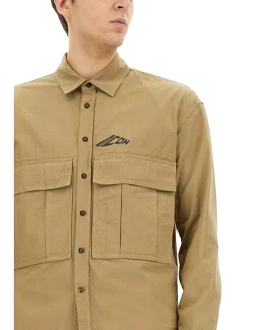 Dsquared2 Dsquared Men "icon Ripstop" Shirt In Brown