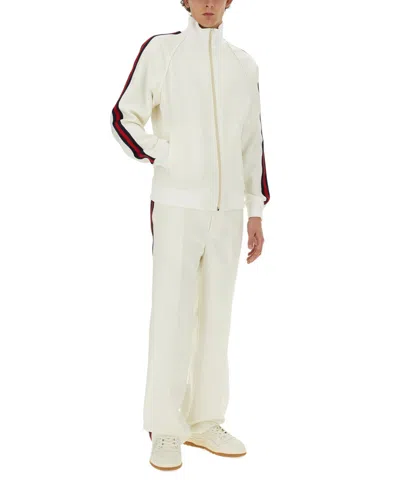 Gucci Web Stripe-trim Track Jacket In White