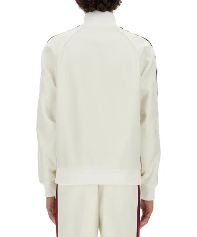 Gucci Web Stripe-trim Track Jacket In White