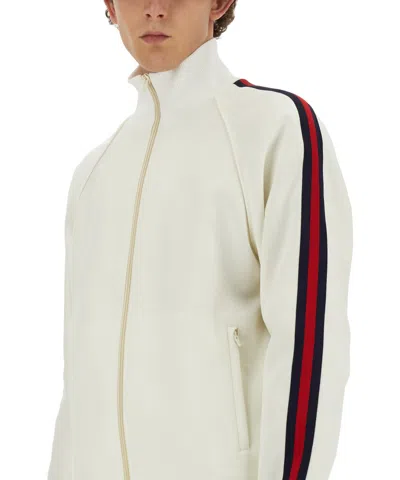 Gucci Web Stripe-trim Track Jacket In White