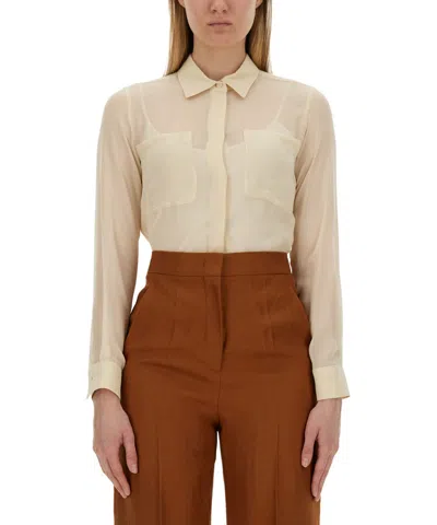 Max Mara Vongola Shirt In Neutral