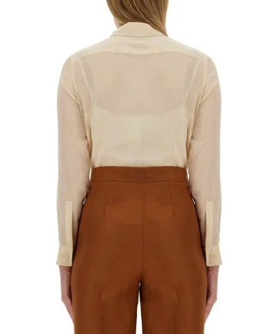 Max Mara Vongola Shirt In Neutral