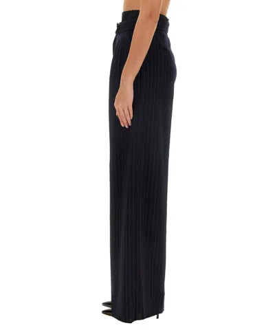 Max Mara Women's "piroghe" Pinstriped Trousers In Black