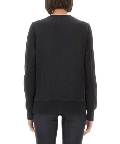 Versace Jeans Couture Bead-embellished Cotton Sweatshirt In Black