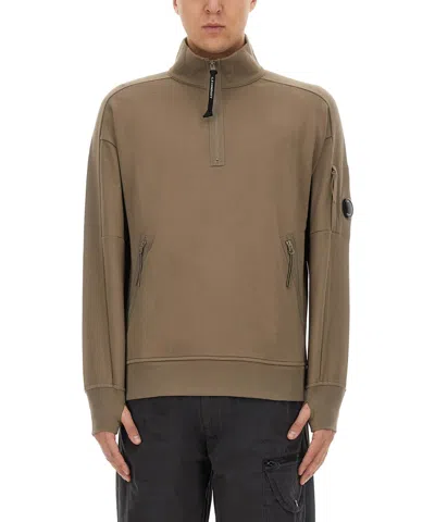C.p. Company C.p.company Sweatshirt With Logo In Brown
