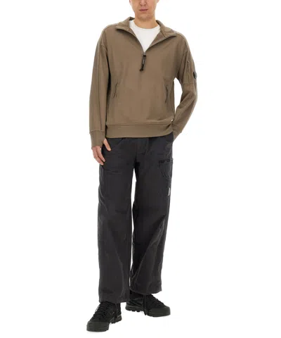C.p. Company C.p.company Sweatshirt With Logo In Brown