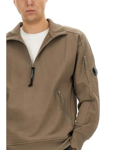 C.p. Company C.p.company Sweatshirt With Logo In Brown