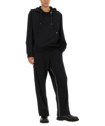 Helmut Lang Hoodie With Drawstring Hood And Kangaroo Pocket In Black