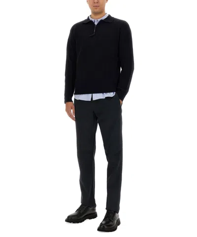 Aspesi Men's Wool Jersey In Blue