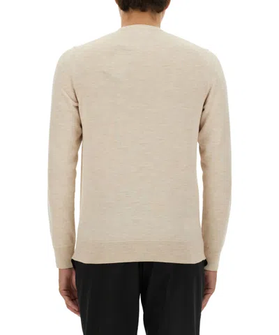 Fred Perry Classic Crew Neck Jersey In Neutral