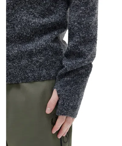 Fred Perry Mens Boucle Knit Crew Neck Sweater In Blue
