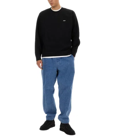 Obey Men's Lightweight Crewneck Sweatshirt Bold Box Fit Premium Crew Fleece Black