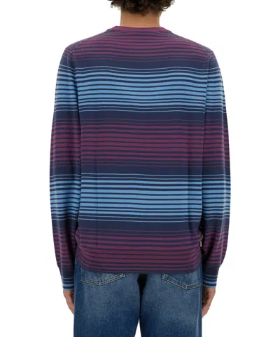 Ps By Paul Smith Ps Paul Smith Relaxed-fit Striped Merino Wool Sweater In Blue
