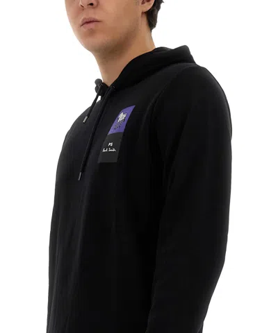 Ps By Paul Smith Ps Paul Smith "zebra" Sweatshirt In Black