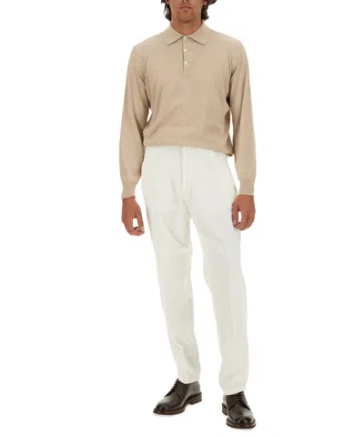 Brunello Cucinelli Corduroy Trousers In White