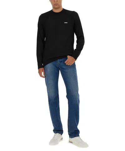 Hugo Boss Logo Sweatshirt In Black