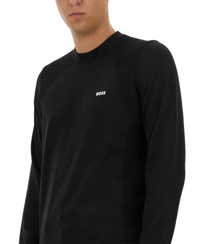 Hugo Boss Logo Sweatshirt In Black