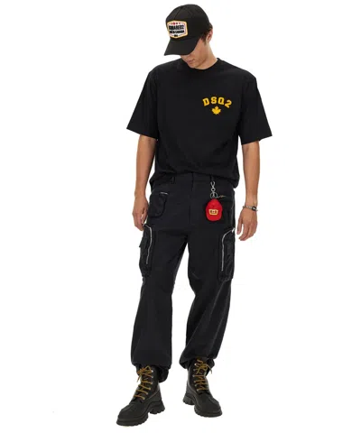 Dsquared2 Cotton Pants In Multi