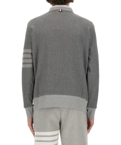 Thom Browne Grey Cotton Blend Sweatshirt In Gray
