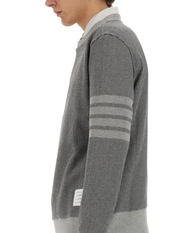 Thom Browne Grey Cotton Blend Sweatshirt In Gray