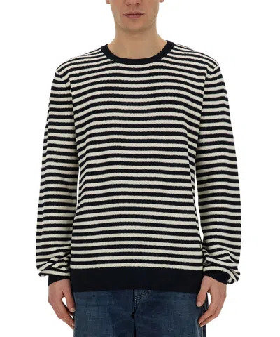 Dolce & Gabbana Jersey With Stripe Pattern In Black