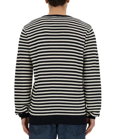 Dolce & Gabbana Jersey With Stripe Pattern In Black