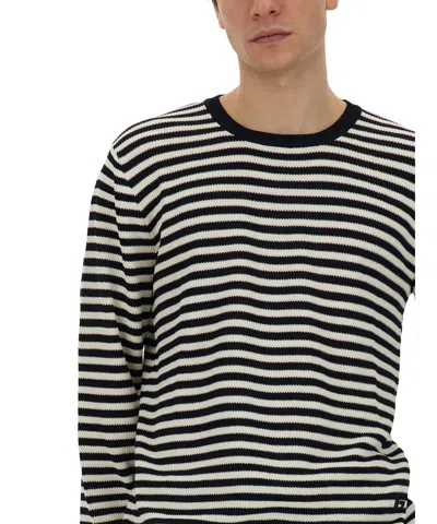 Dolce & Gabbana Jersey With Stripe Pattern In Black