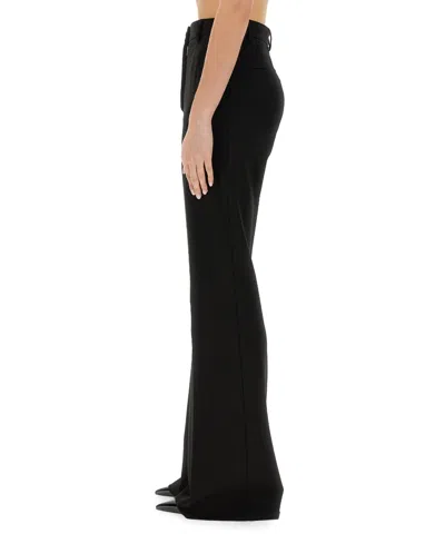 Dolce & Gabbana Flare Leg Trousers With Pockets And Belt Loops In Black