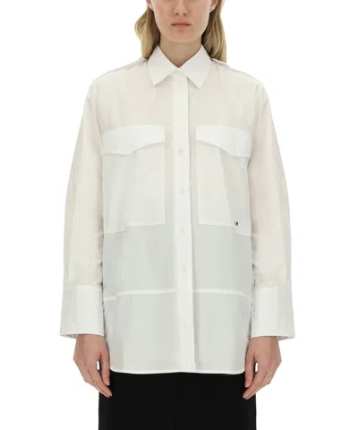 Victoria Beckham Women's Oversize Pocket Shirt In White