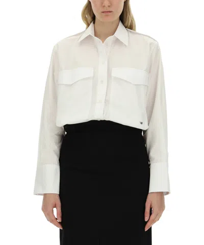 Victoria Beckham Women's Oversize Pocket Shirt In White
