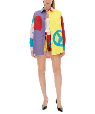 Moschino Graphic-print Panelled Shirt