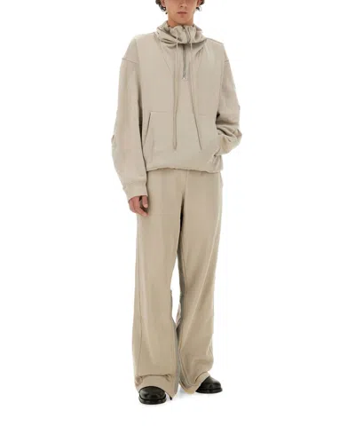 Helmut Lang Zip Sweatshirt. In White