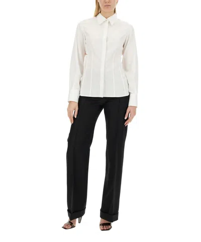 Helmut Lang Poplin Fitted Shirt In White