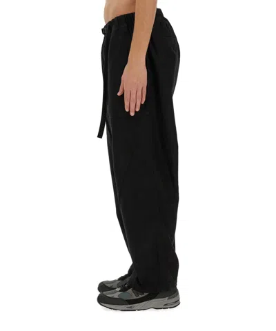 Carhartt Elastic Waistband Trousers With Pockets And Loops In Black