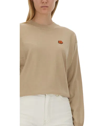 Kenzo Women's Jersey With Logo Patch In Multi