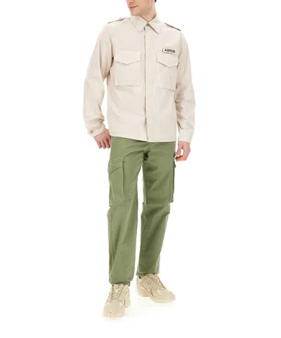Aspesi Camicia Field Shirt In Tela Di Cotone - Naturale