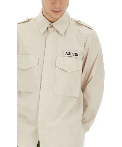 Aspesi Camicia Field Shirt In Tela Di Cotone - Naturale