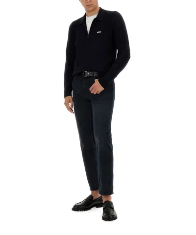 Hugo Boss Zip-up Sweatshirt In Black